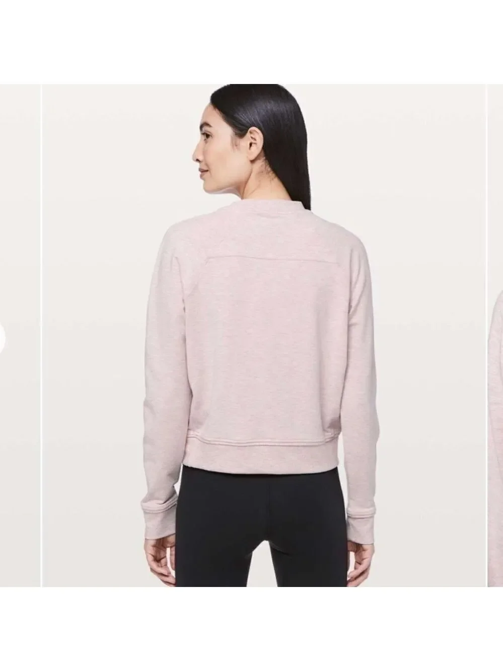 * Lululemon Close Comfort Crewneck in Heathered Pink Bliss Size 4 Like New
